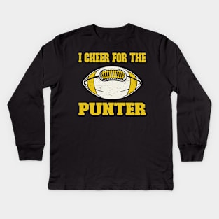 I Cheer For The Punter Kids Long Sleeve T-Shirt